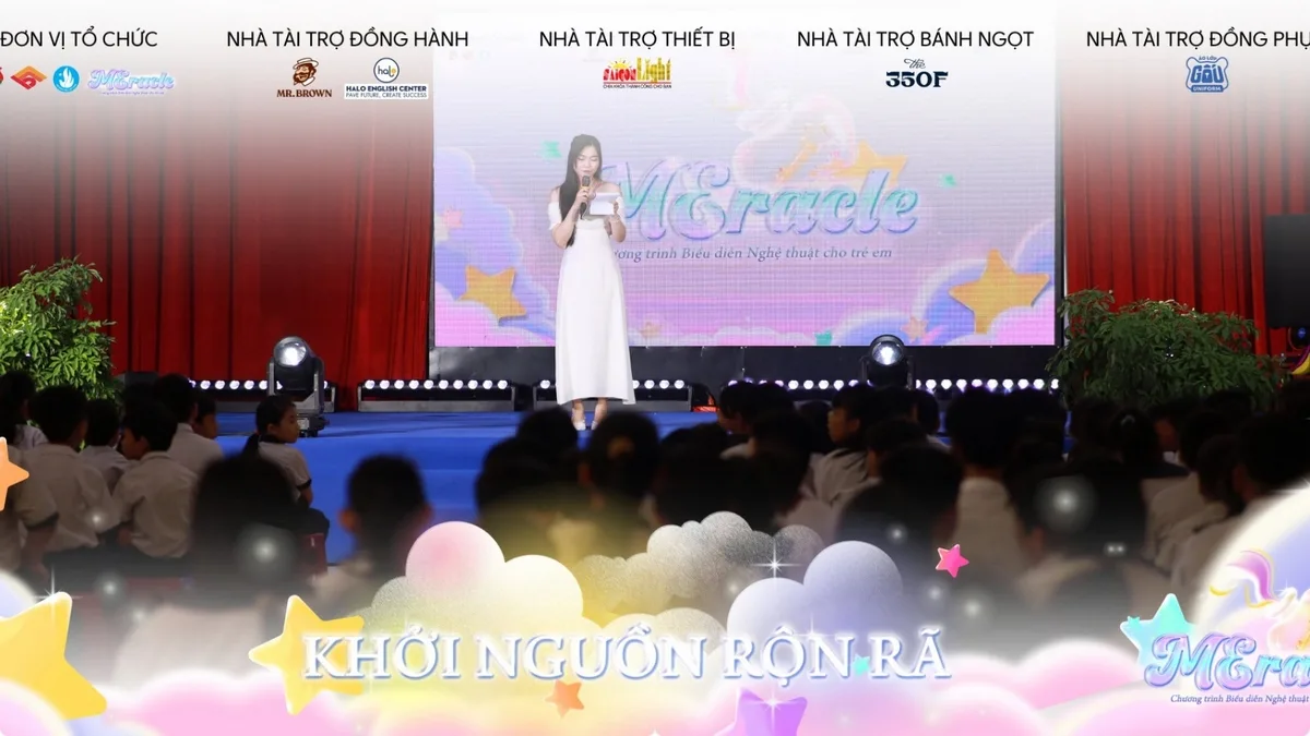 Sân khấu MEracle - Phép màu được tạo nên để mang lại niềm vui cho trẻ em. Sân khấu MEracle – Phép màu được tổ chức dành cho trẻ em tại Trường Phổ cập Don Bosco Ba Thôn.