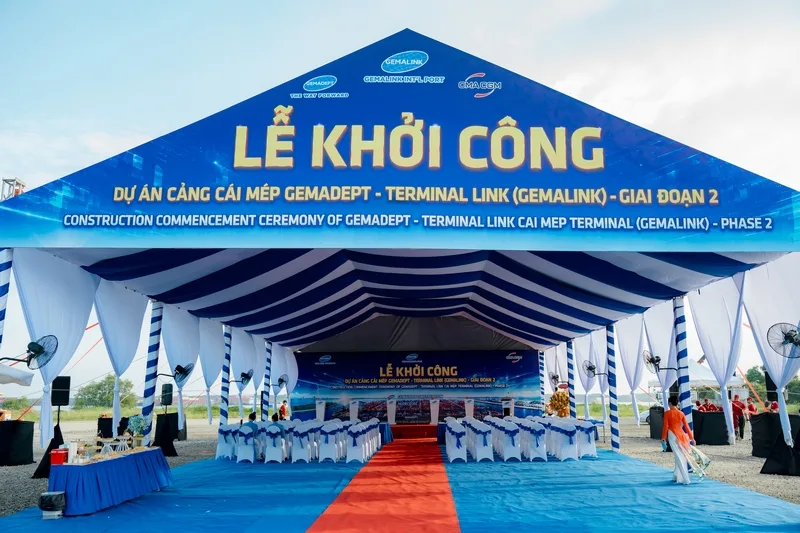Lễ khởi công Cảng Cái Mép Gemadept – Gemalink giai đoạn 2 được Sài Gòn Light Event đồng hành tổ chức tại khu vực Cái Mép.