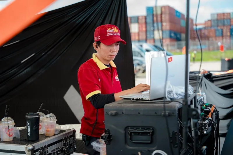 Hệ thống âm thanh chuyên nghiệp tại lễ khởi công do Sài Gòn Light Event chuẩn bị