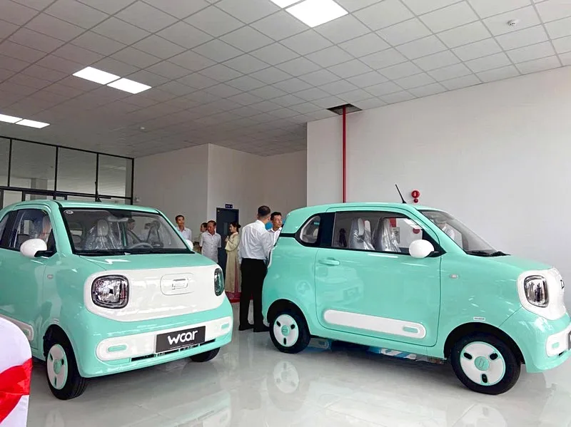 Khu trưng bày xe điện WCAR – VITRAC được sắp xếp khoa học, tạo không gian thuận tiện để khách mời tìm hiểu sản phẩm.