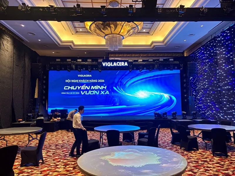 Tổng duyệt sân khấu Gala Dinner VIGSA 2026 tại Hồ Tràm.